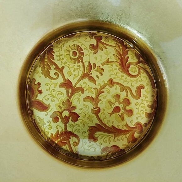 Glass Centerpiece Bowl Decorative Tabletop Display Large Deep Gold 13.25" - Picture 2 of 6